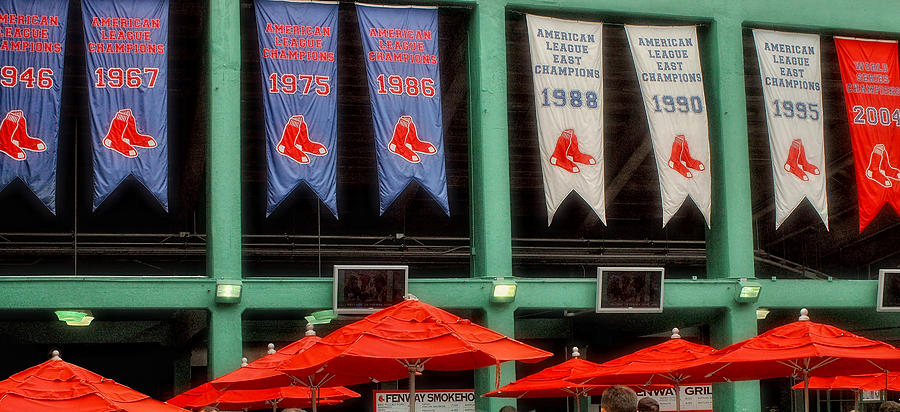 Red Sox Champion Banners by Joann Vitali