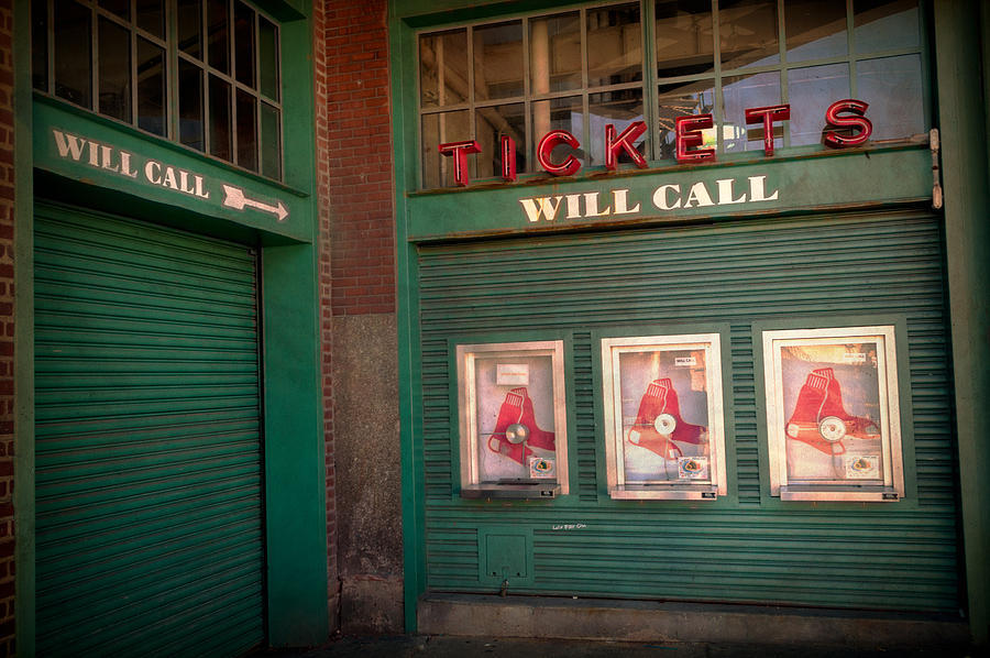 Red Sox Tickets Will Call Photograph by James  Meyer
