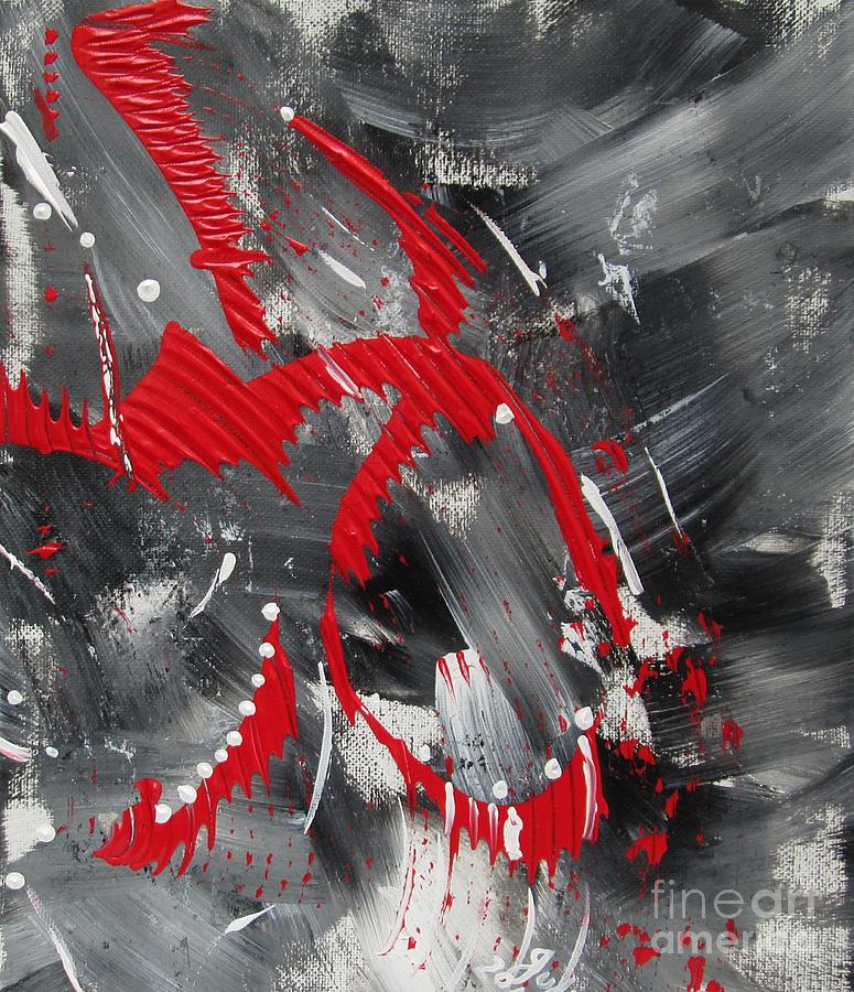 Red Splash 1 Painting by Julie Crisan