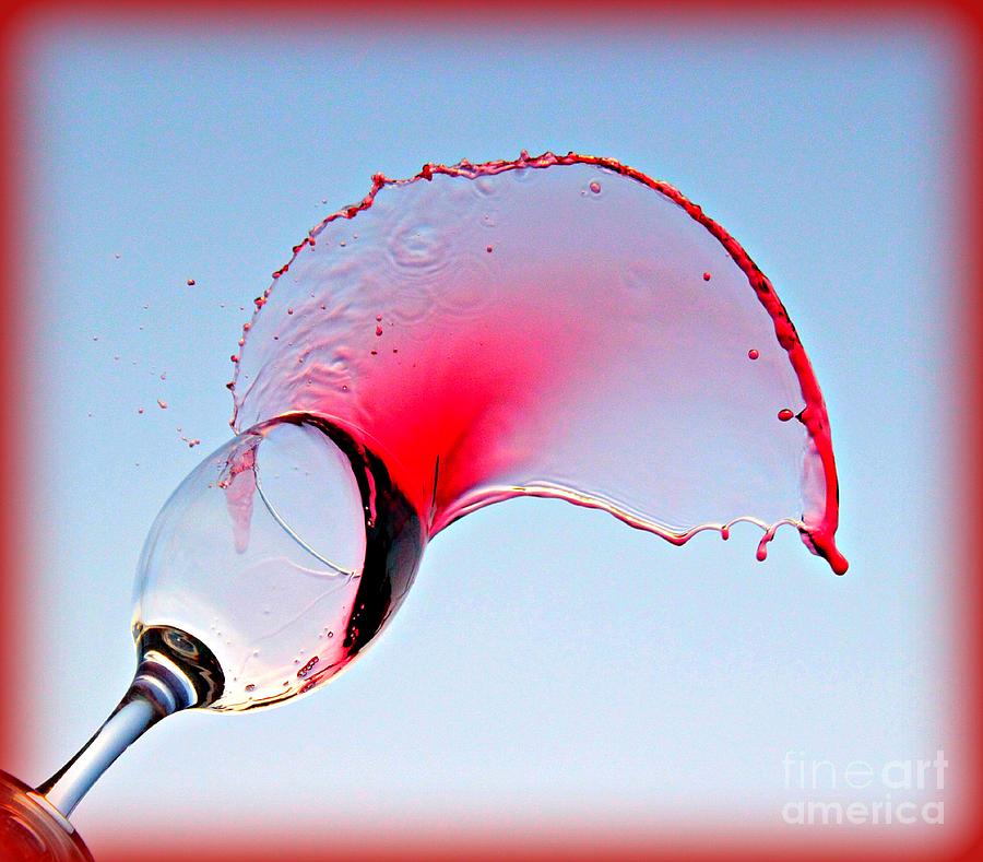 Wine Photograph - Red Splash by Clare Bevan