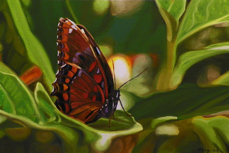 Red Spotted Purple Painting by Kenneth Young