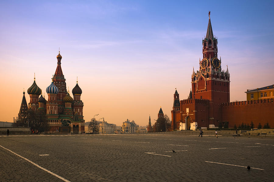 Red Square in Moscow at Sunrise Photograph by Mordolff
