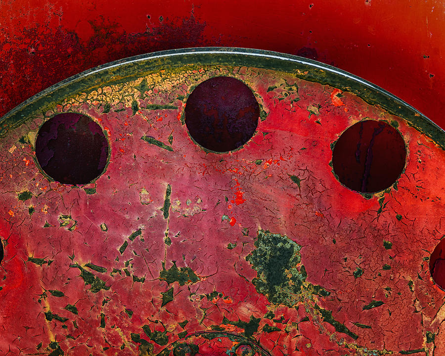 Red Steel Circles Photograph by Gary Warnimont