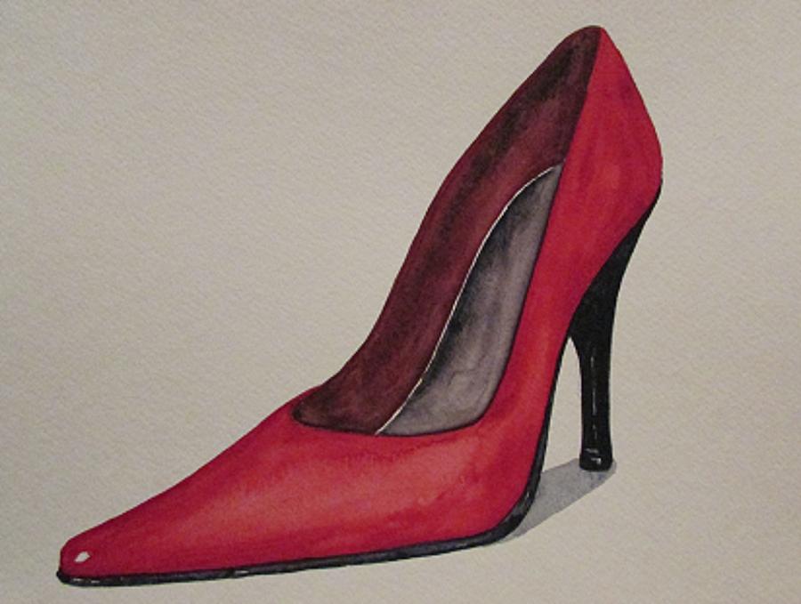 Red Stiletto Painting by Katrina Parker Williams - Fine Art America