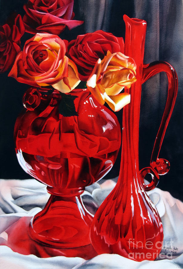 Red Still Life Painting by Monika Pate - Fine Art America