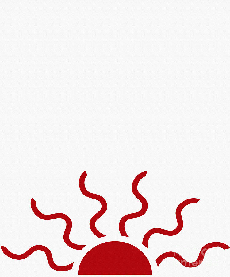 Red Sun Abstract Red and White Digital Art by Barbara A Griffin Fine Art America