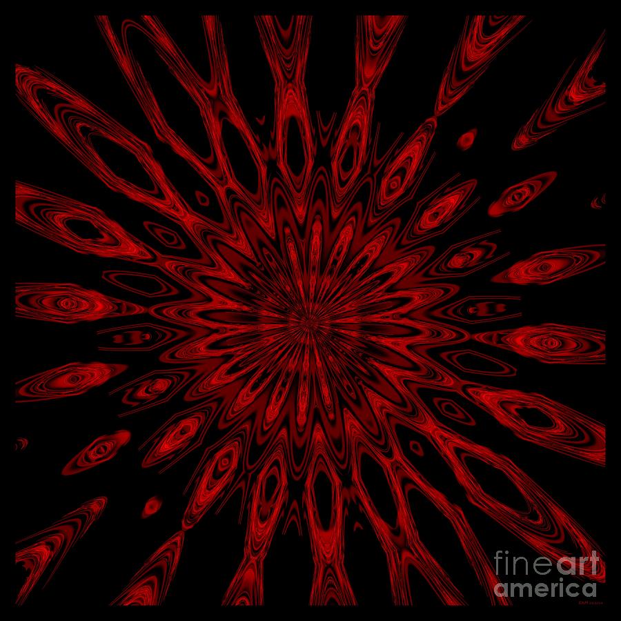 Red Sun At Night Digital Art by Elizabeth McTaggart