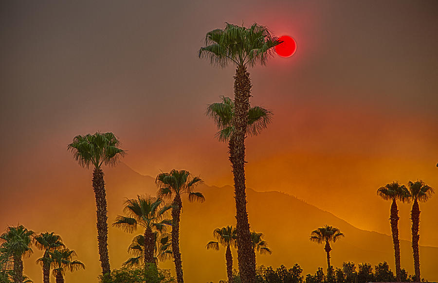 Red Sun Wild Fire HDR Photograph by Scott Campbell