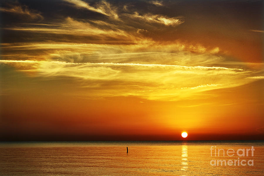 Beach Photograph - Red Sunrise by Eyzen M Kim