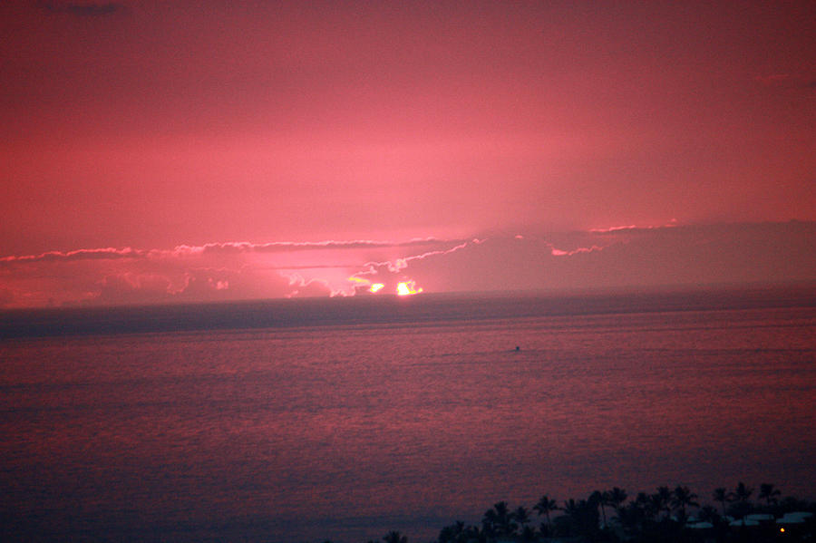 Red Sunset Photograph by Karen Nicholson
