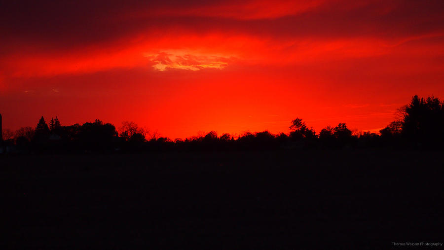 Red Sunset Photograph