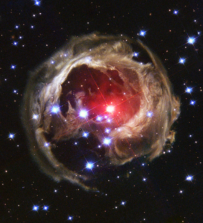 Space Photograph - Red Supergiant Star V838 Monocerotis by Astronomy Gift Shop