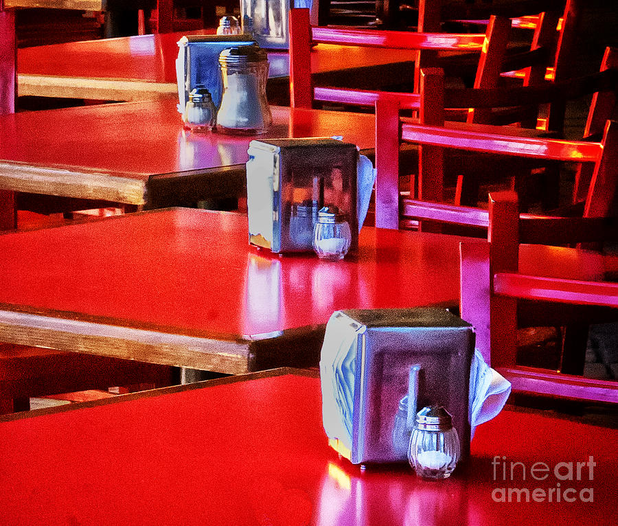 Red Tables for Dinner Photograph by Barry Weiss
