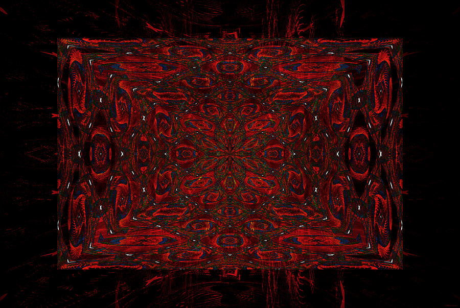 Red Tapestry Digital Art by Gillian Owen