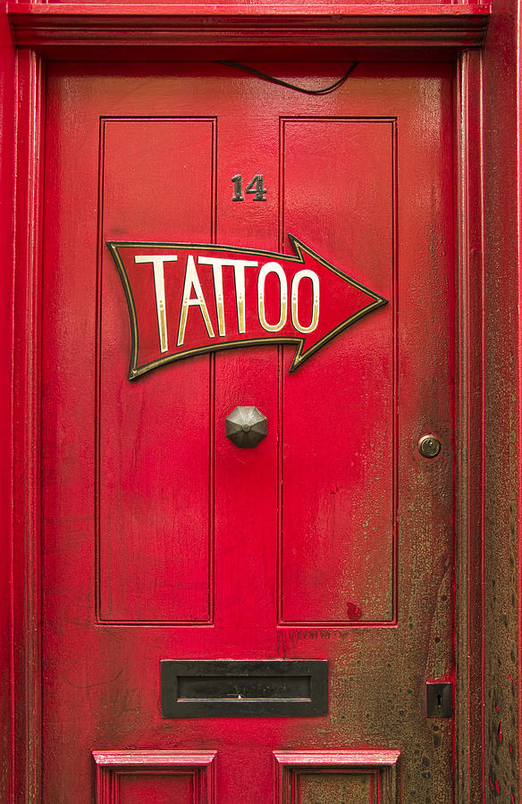 Red Tattoo Door In London Photograph by Luca Rosacuta Fine Art America