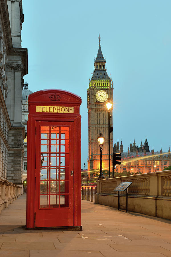 Red Telephone Box And Big Ben In London Photograph by Arpad Lukacs Photography