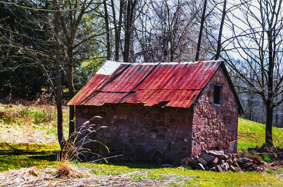 Red Photograph - Red Tin Roof by Bill Cannon