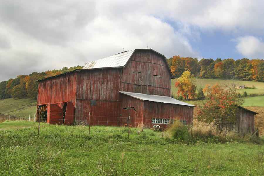 Red Tobacco Drying Barn Photograph by Robert Camp