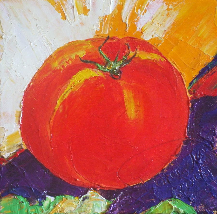 Paris Ripe Red Tomato Painting by Paris Wyatt Llanso