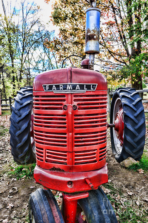 Red Tractor Photograph by Paul Ward