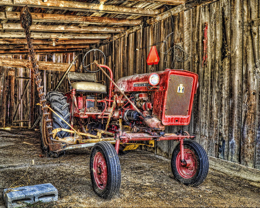 Red Tractor Photograph by Steve Hurt