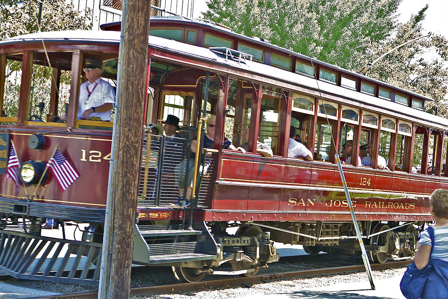 Red Trolley Photograph by SC Heffner