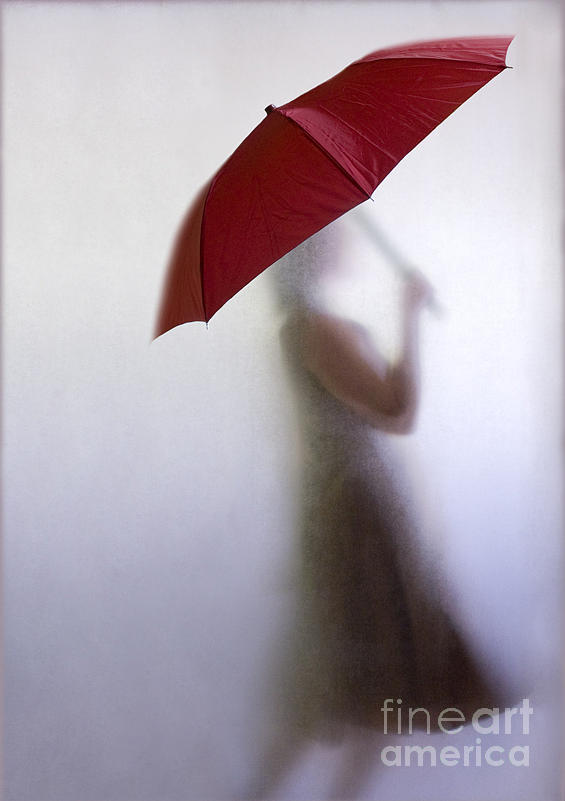 Fantasy Photograph - Red Umbrella by Angie Bechanan