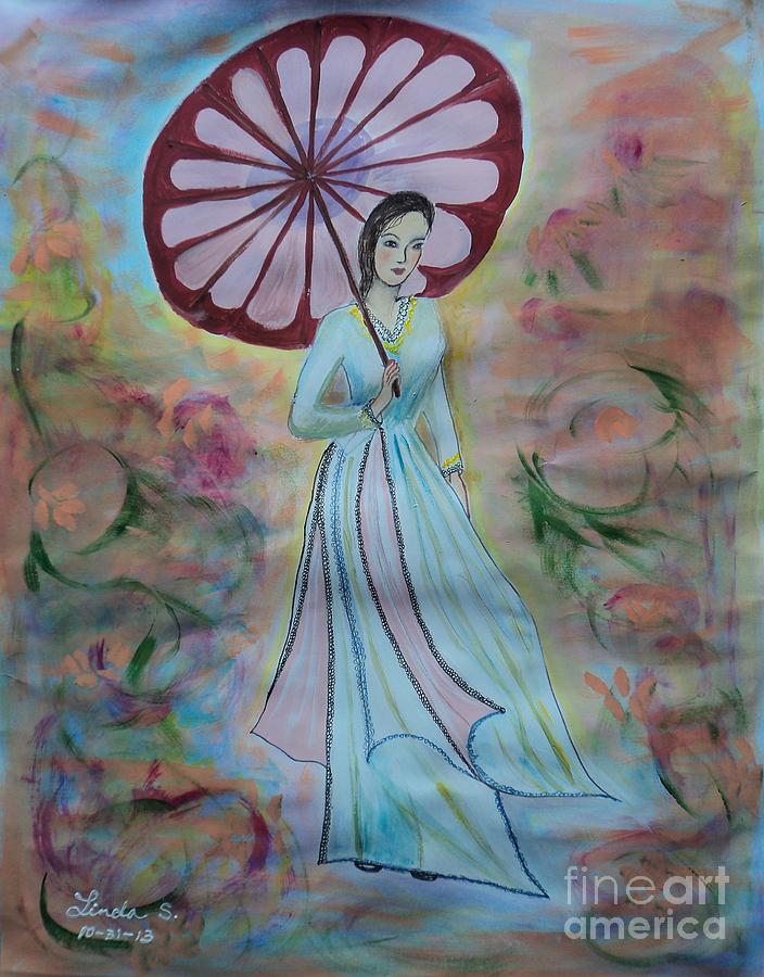 Red Umbrella Painting by Linda Lin | Fine Art America