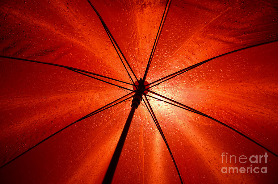 Red umbrella Photograph by Mats Silvan