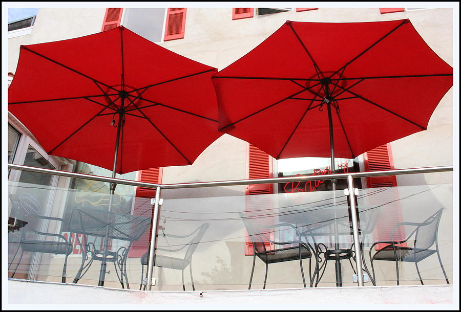 Umbrella Photograph - Red Umbrellas by Dora Sofia Caputo
