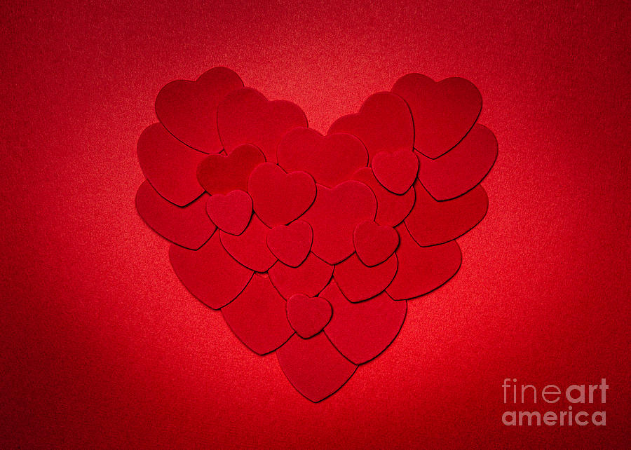 Red Valentines day heart Photograph by Elena Elisseeva