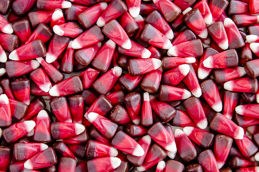 Red Velvet Candy Corn Photograph by Teri Virbickis
