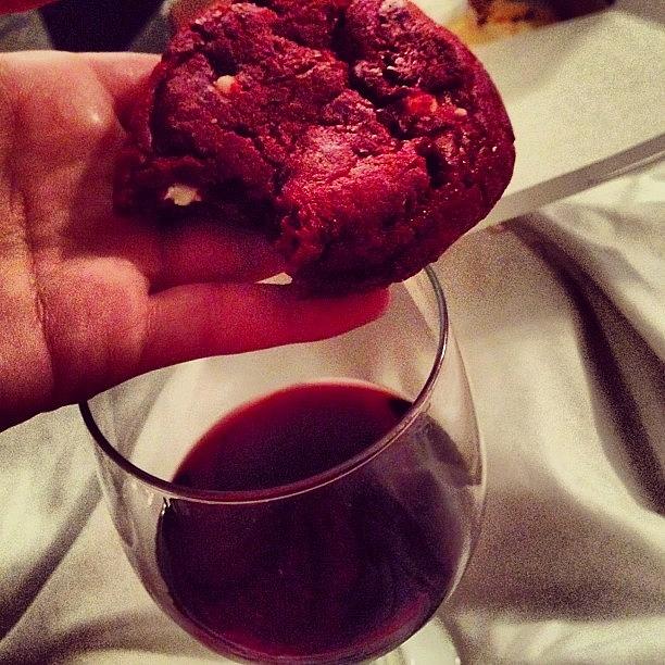 Perfect Photograph - Red Velvet Cooke& Red Wine #perfect by Sheridan Horn