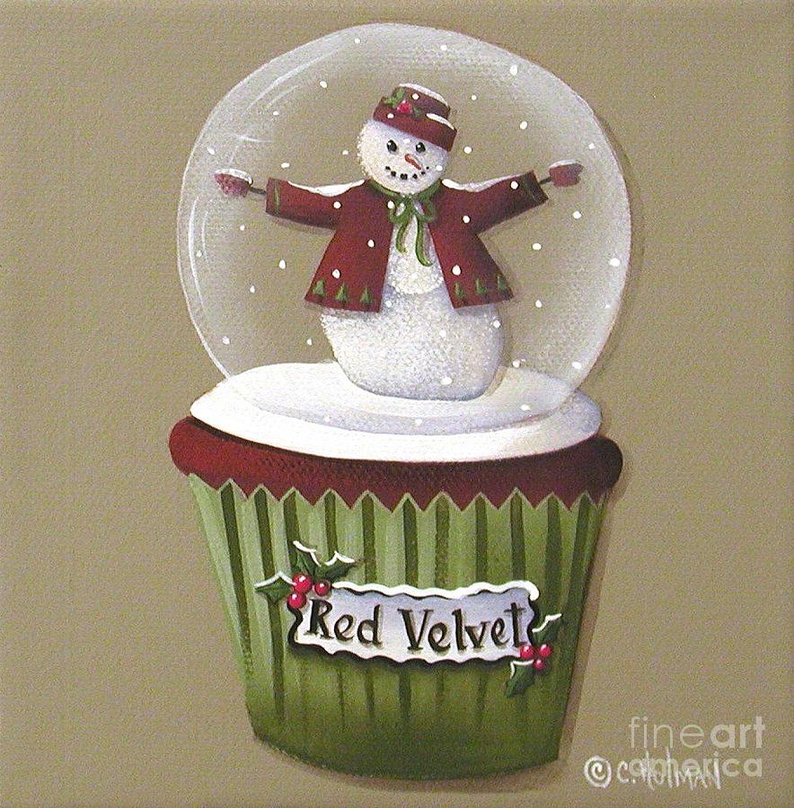 Red Velvet Cupcake Painting by Catherine Holman
