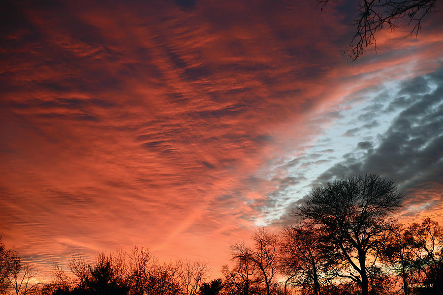 Sunset Photograph - Red Velvet Sky by Brian Wallace