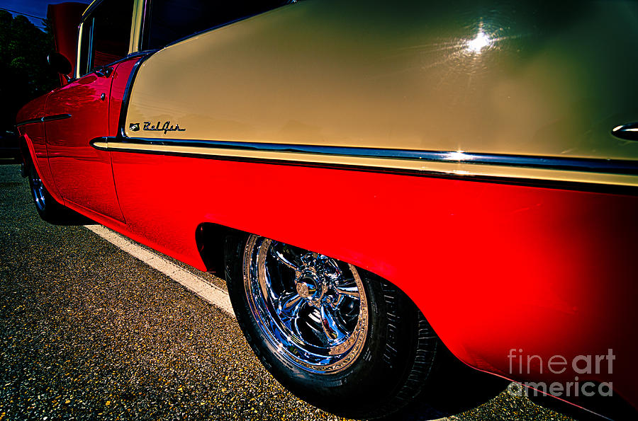 Red Vintage Chevy Bel Air Photograph by Danny Hooks