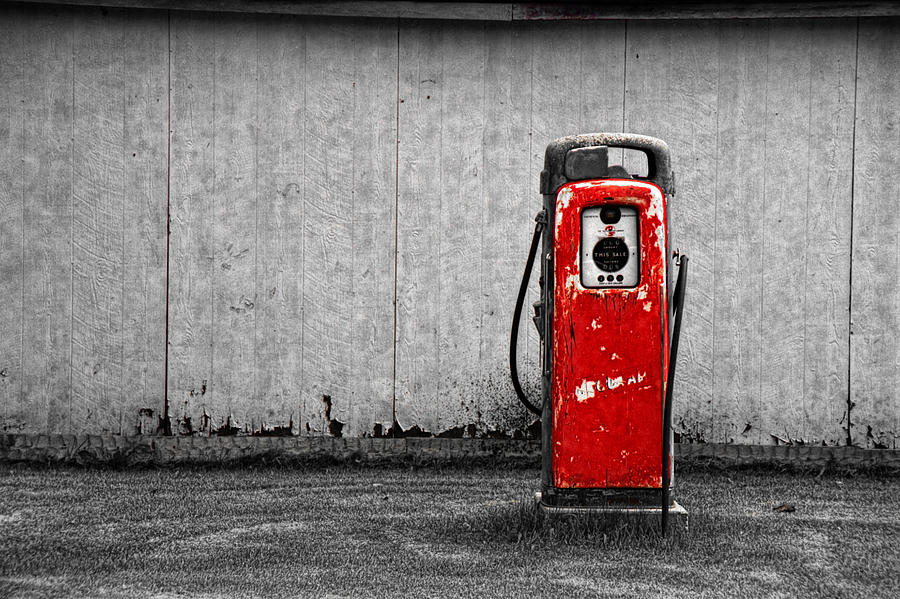 Red Vintage Gasoline Pump Photograph by Randall Nyhof