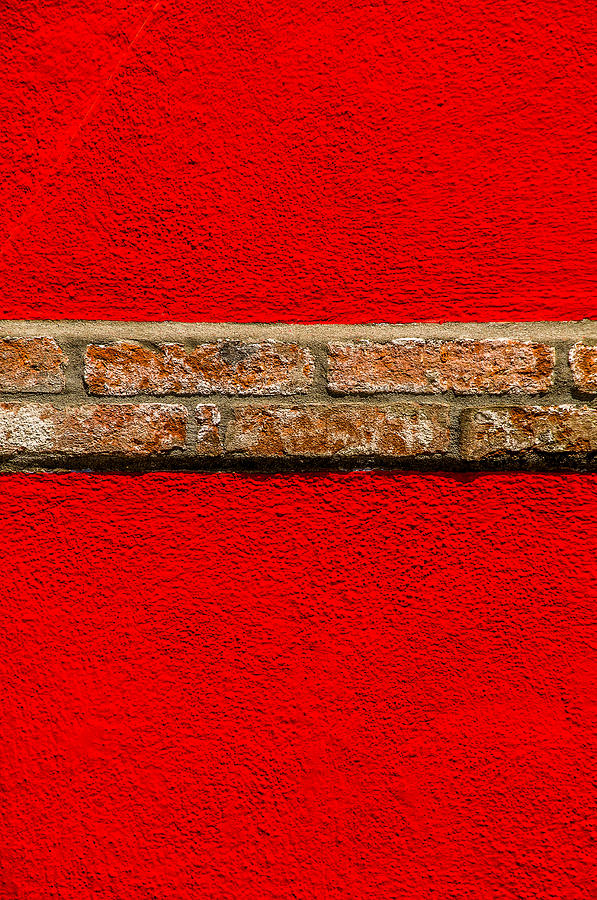 Red Wall Bricks Venice Italy Photograph by Xavier Cardell