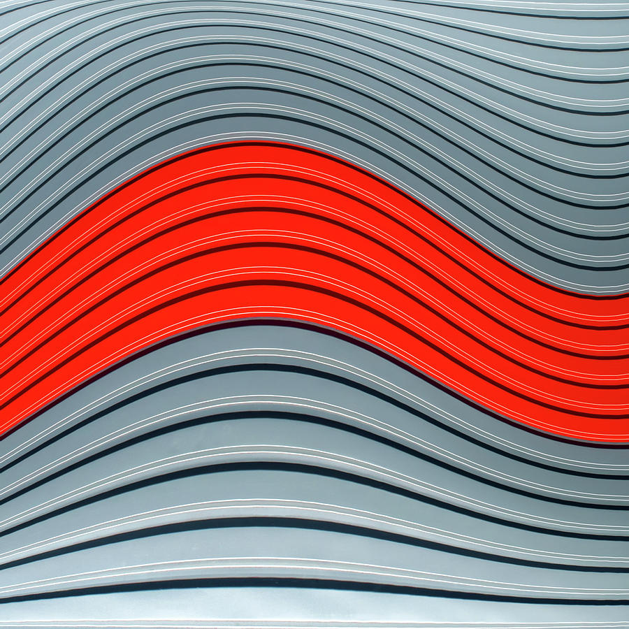 Abstract Photograph - Red Wave by Luc Vangindertael (lagrange)