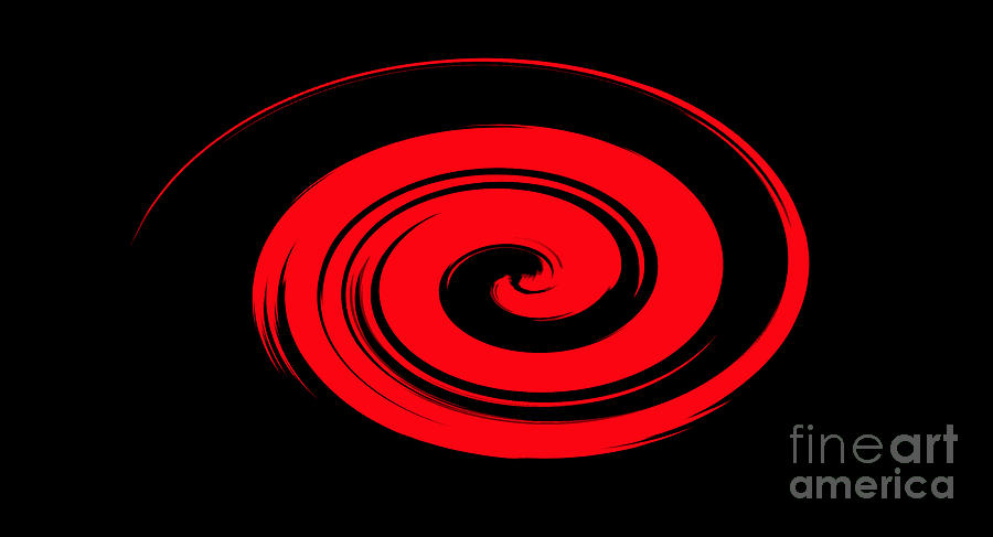 Red Whirlpool Digital Art by Linsey Williams