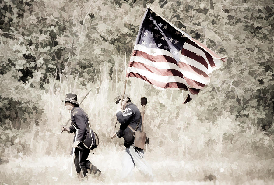 Gettysburg National Park Photograph - Red White And Blue by Athena Mckinzie