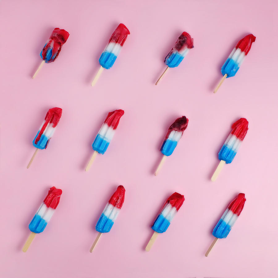 Red White And Blue Ice Pops Photograph by Juj Winn