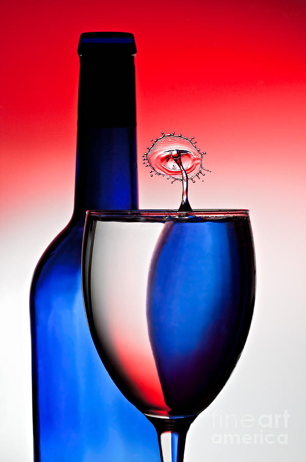 Red White and Blue Reflections and Refractions Photograph by Susan Candelario