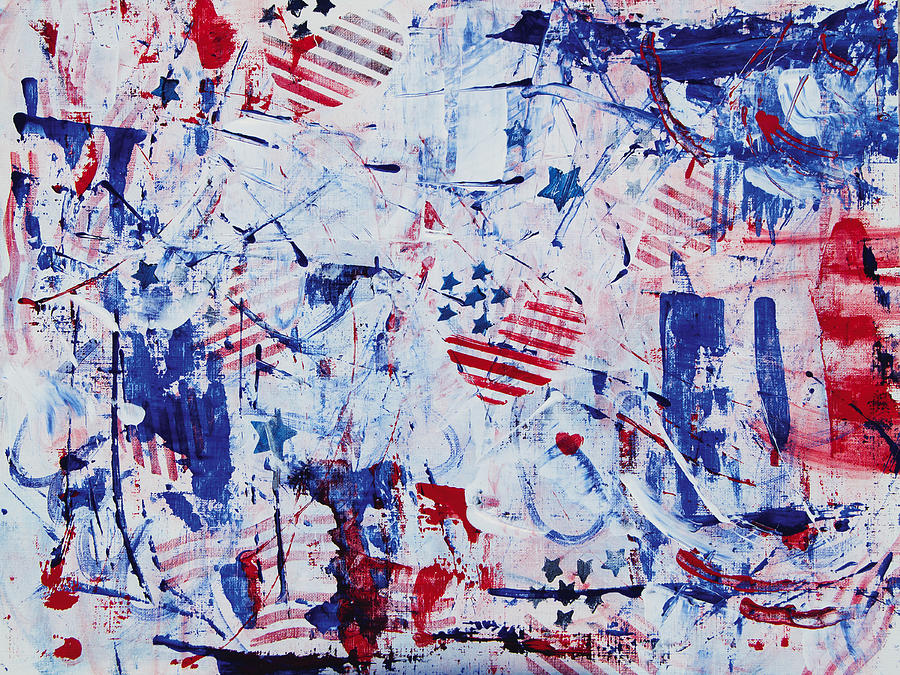 Red White Blue Anthem Painting