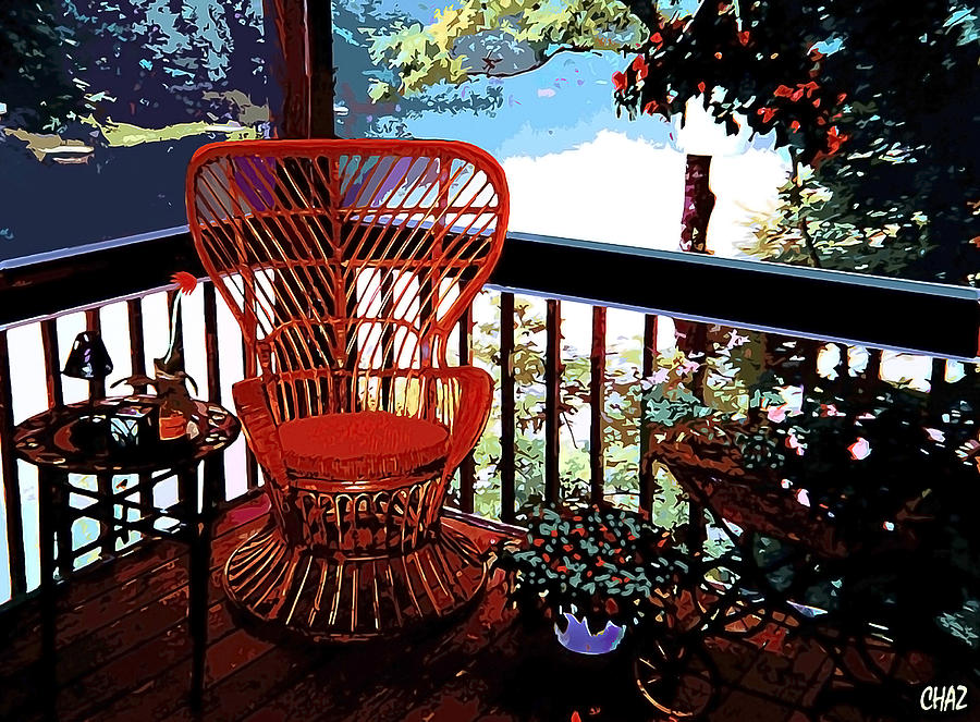 Red Wicker Chair Photograph by CHAZ Daugherty
