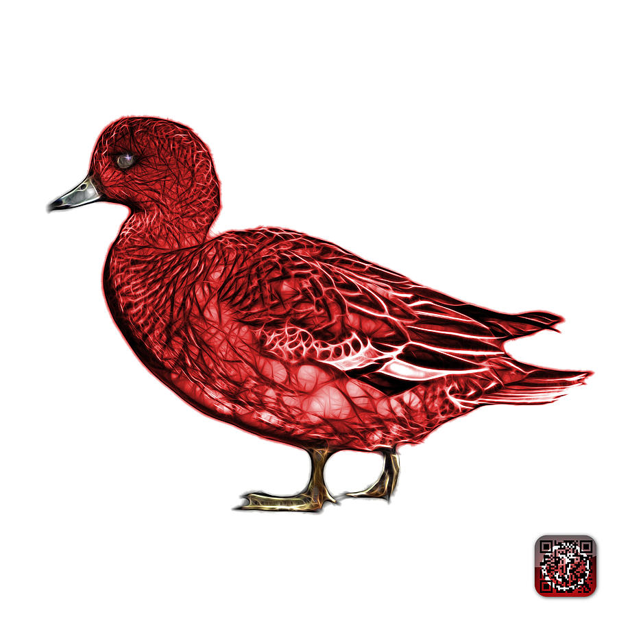 Red Wigeon Art - 7415 - WB Mixed Media by James Ahn