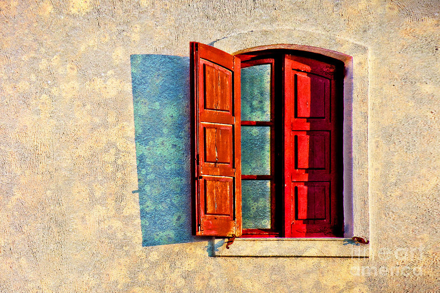Red Window Photograph by Stacey Granger