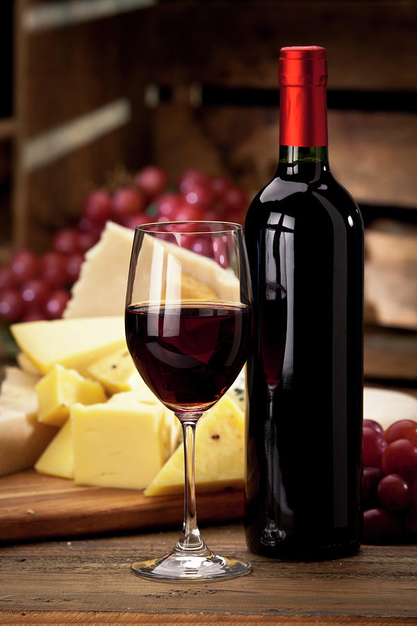 Red Wine And Cheese Photograph by Fcafotodigital