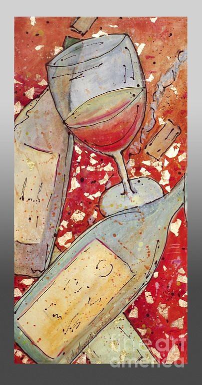 Red Wine I Painting by Cynthia Parsons