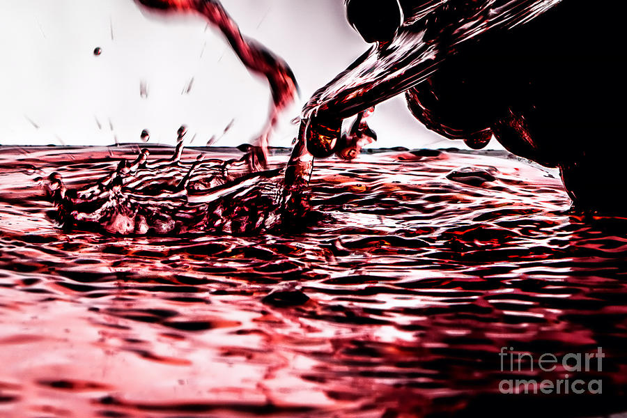 Red Wine River Splash Photograph by JC Kirk Fine Art America